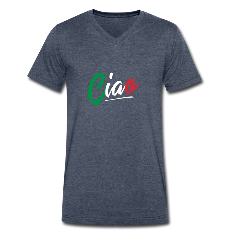 Ciao Unisex V-neck T-shirt - heather navy