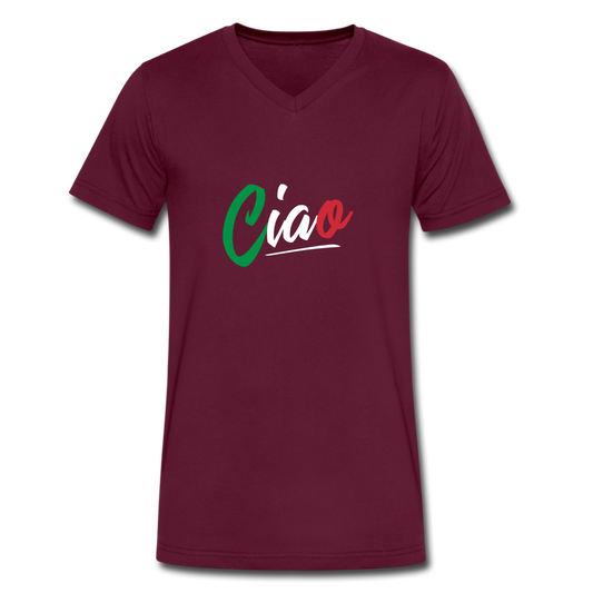 Ciao Unisex V-neck T-shirt - maroon