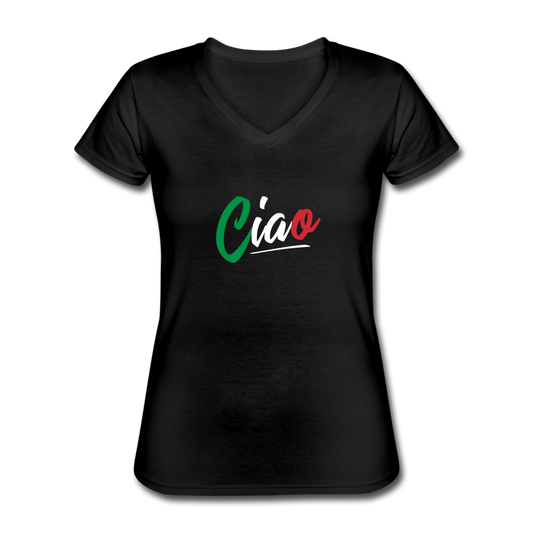 Ciao Women's V-neck T-shirt - black