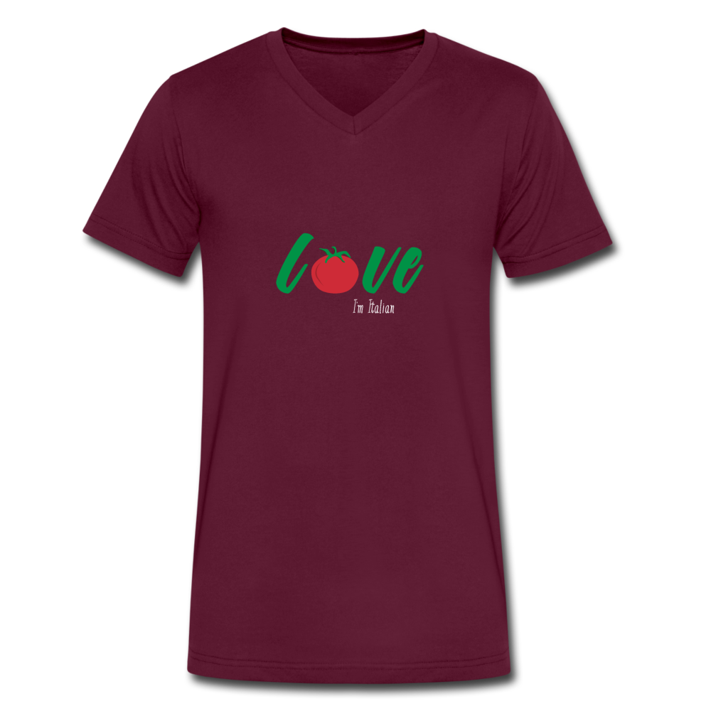 Love I'm Italian Unisex V-neck T-shirt - black