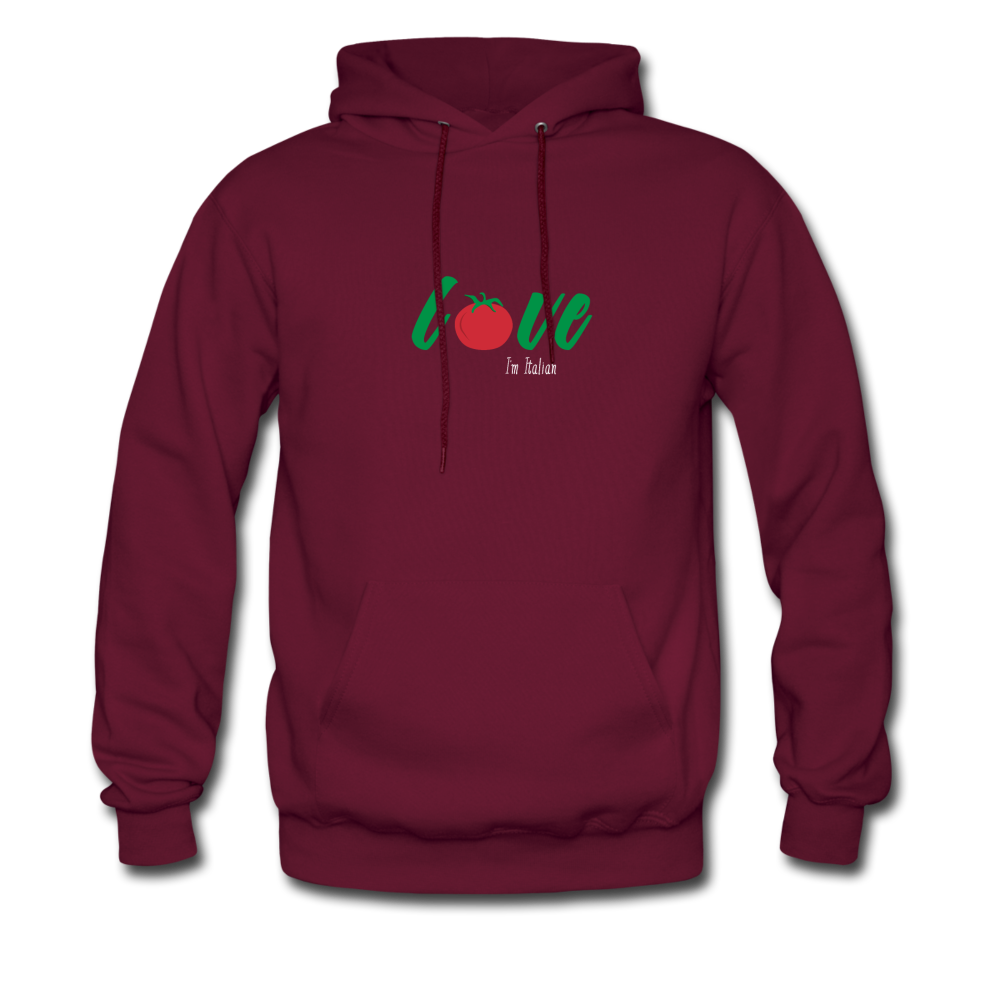 Love I'm Italian Unisex Hoodie - burgundy