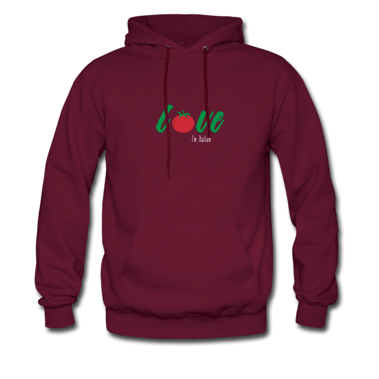 Love I'm Italian Unisex Hoodie - burgundy