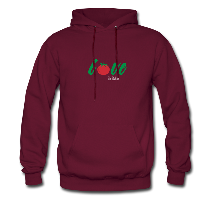 Love I'm Italian Unisex Hoodie - burgundy