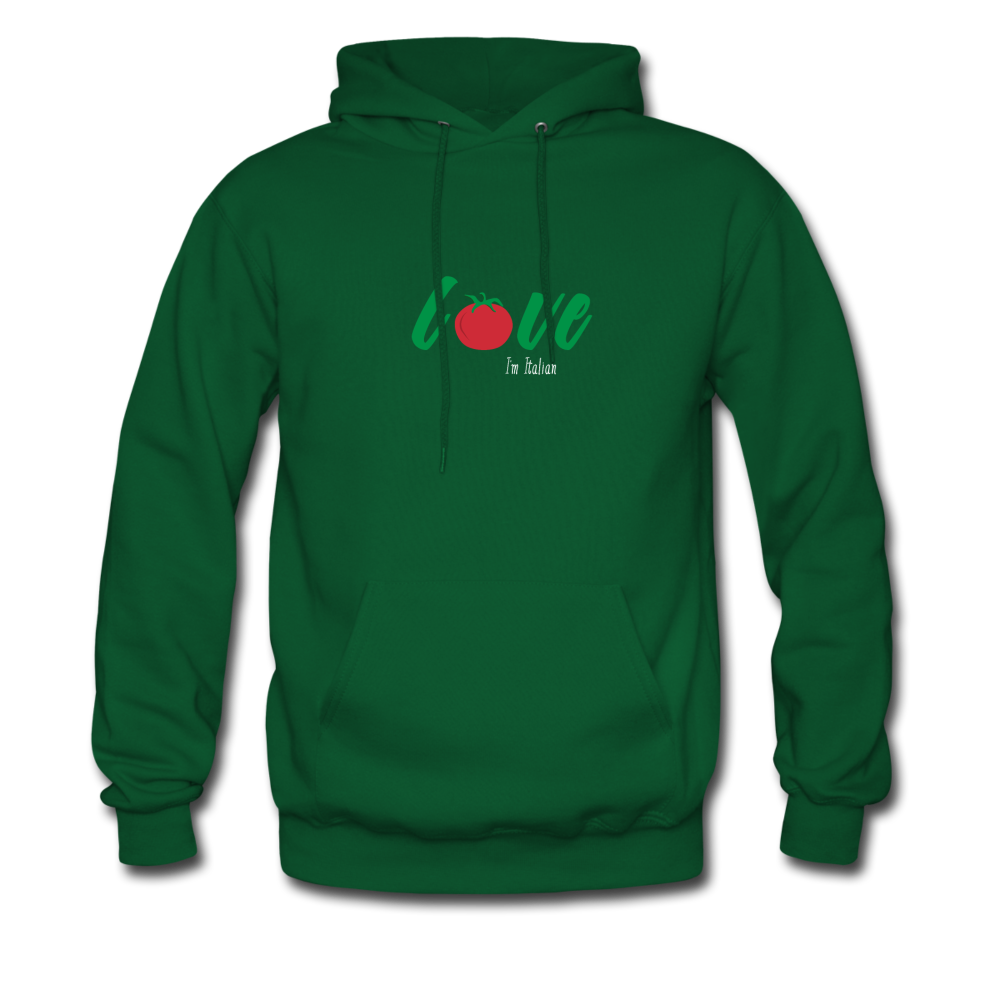Love I'm Italian Unisex Hoodie - forest green