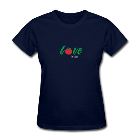 Love I'm Italian Women's T-Shirt - navy