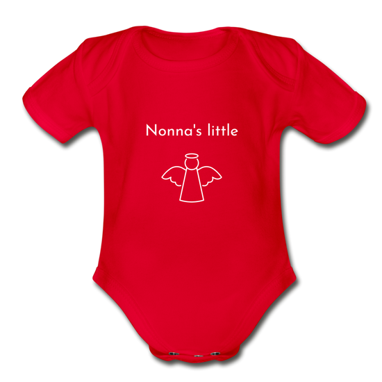 Nonna's little angel Organic Onesie - red