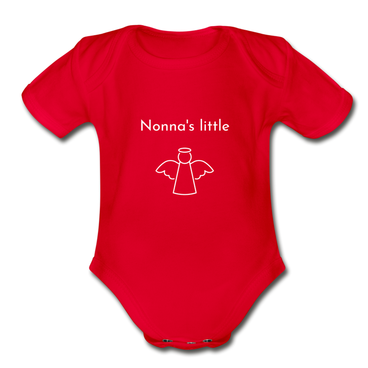 Nonna's little angel Organic Onesie - red