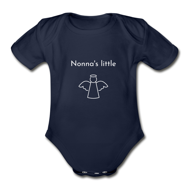 Nonna's little angel Organic Onesie - dark navy