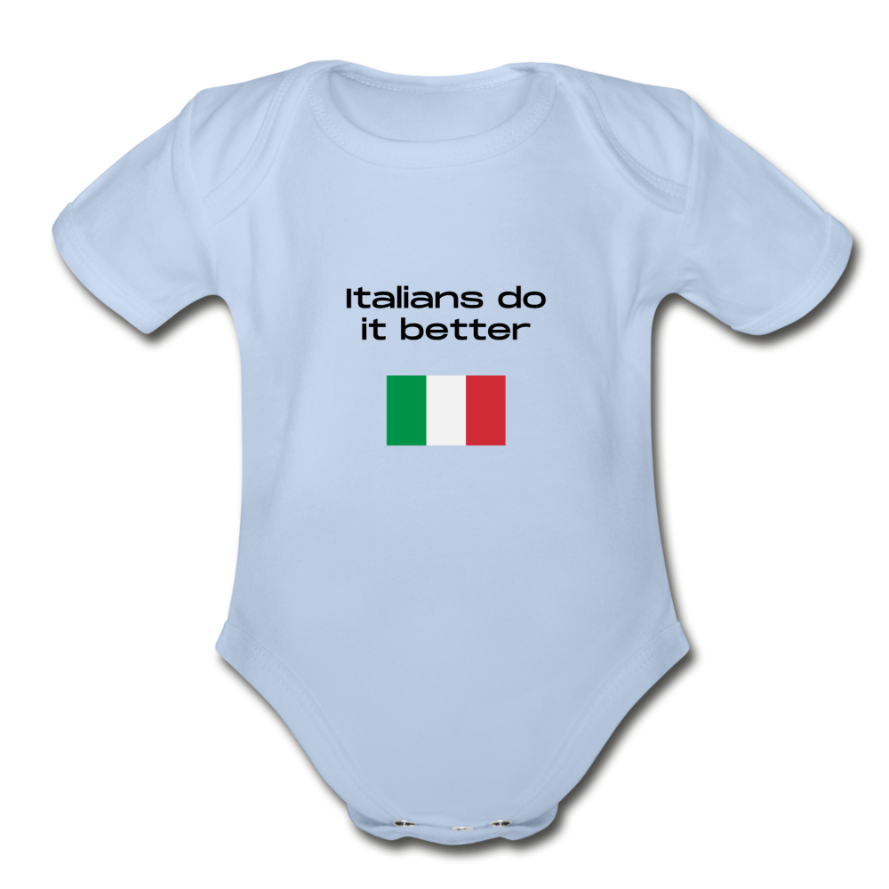 Italians do it better Organic Onesie - sky