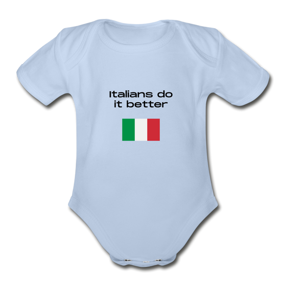 Italians do it better Organic Onesie - sky