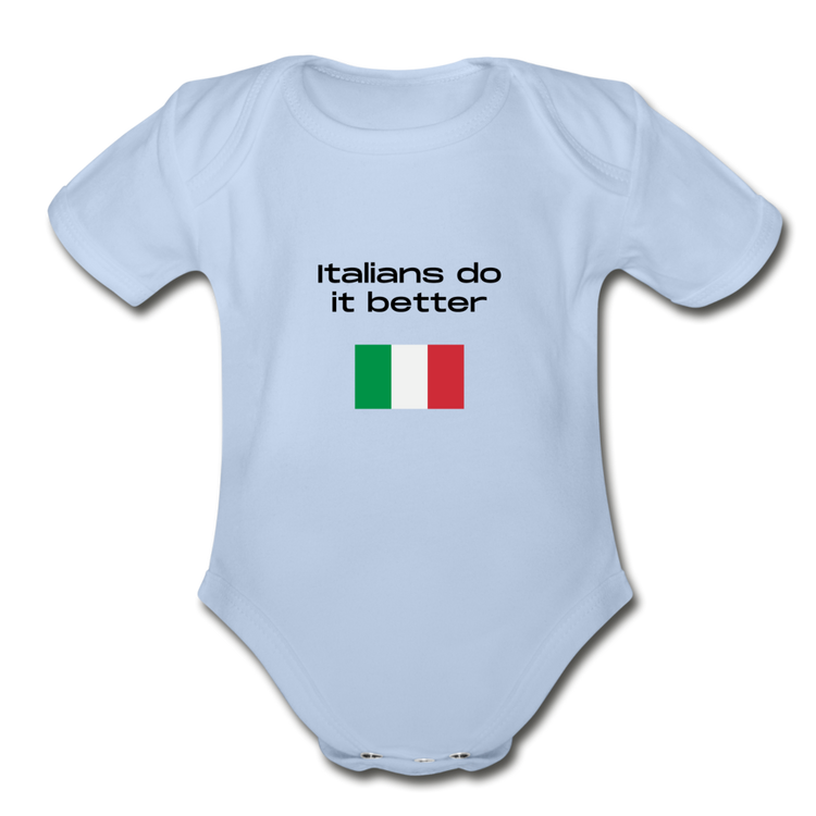 Italians do it better Organic Onesie - sky