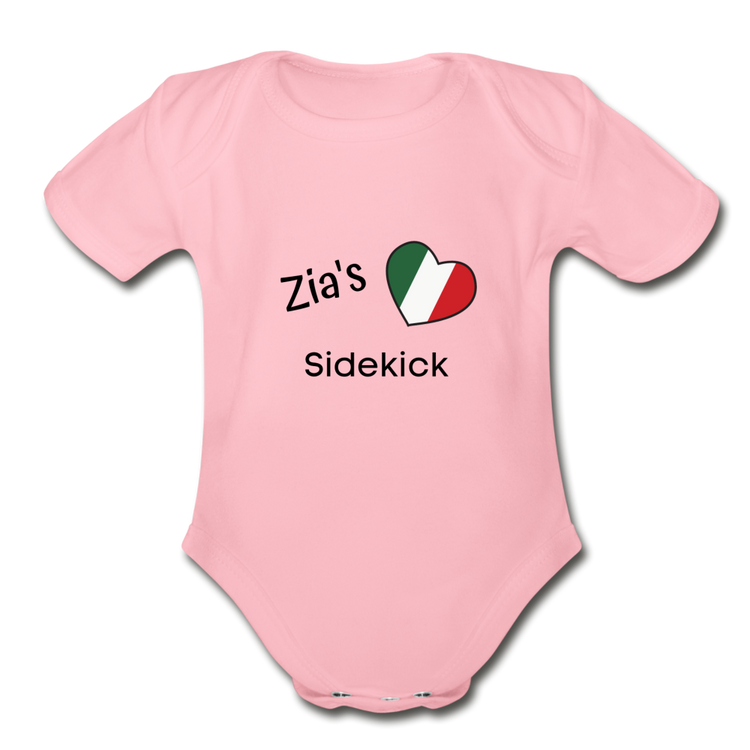 Zia's Sidekick Organic Onesie - light pink