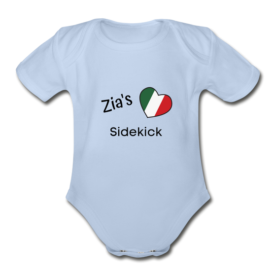 Zia's Sidekick Organic Onesie - sky