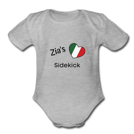 Zia's Sidekick Organic Onesie - heather gray