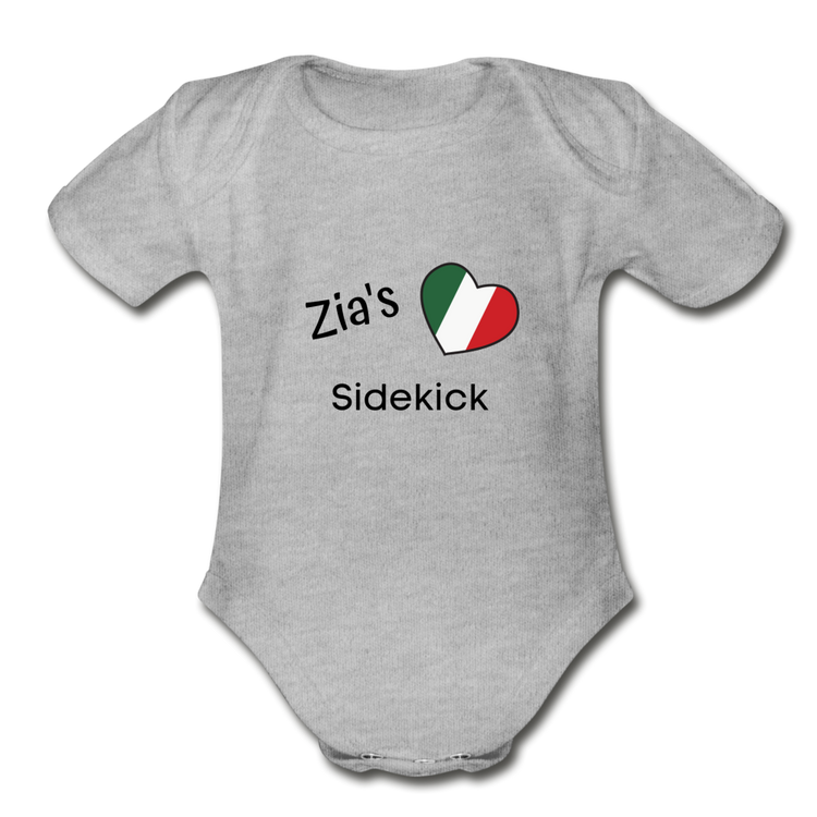 Zia's Sidekick Organic Onesie - heather gray