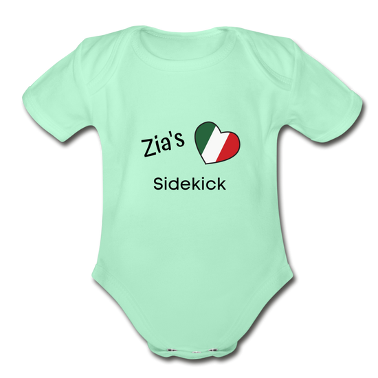 Zia's Sidekick Organic Onesie - light mint