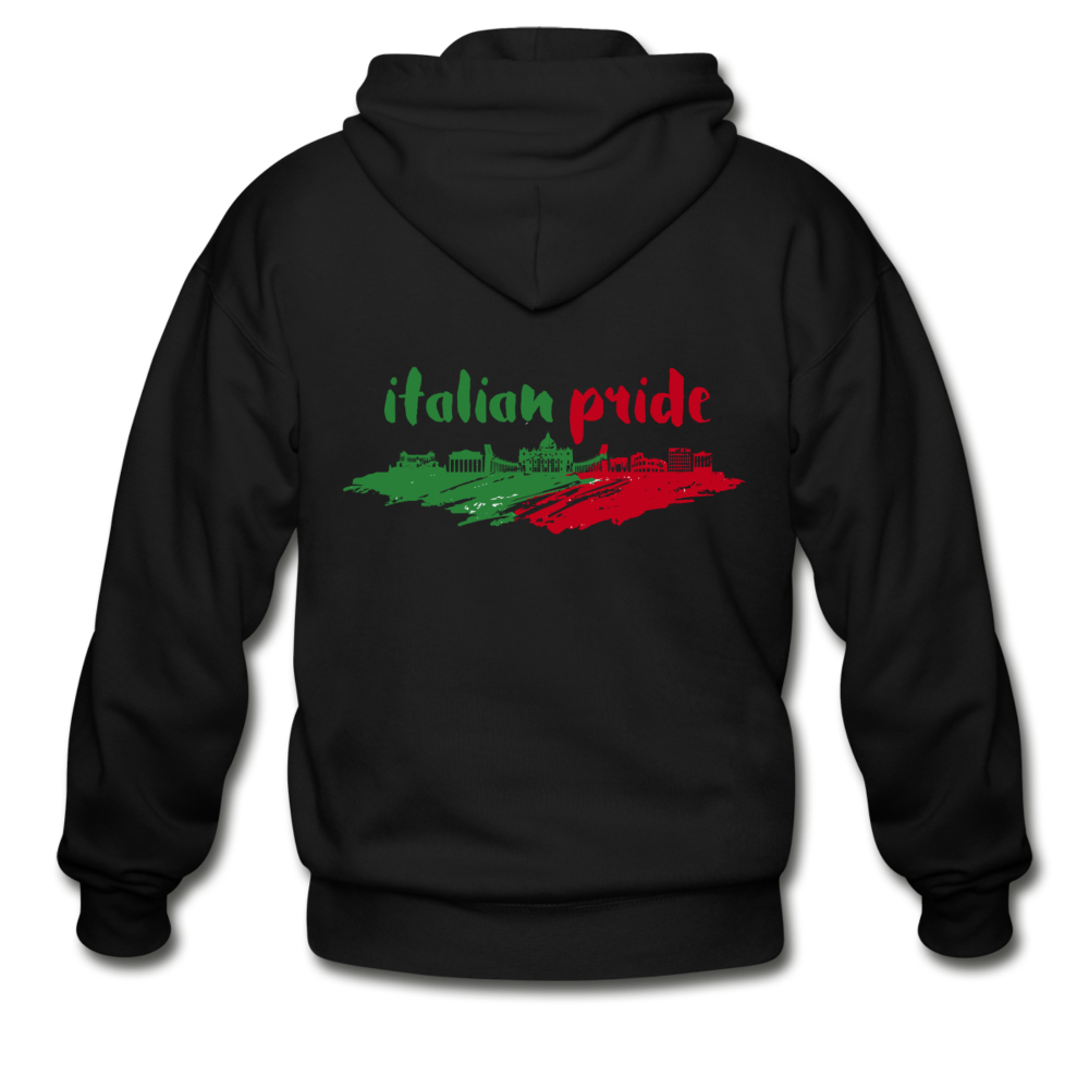 Italian Pride Unisex ZIP Hoodie - black