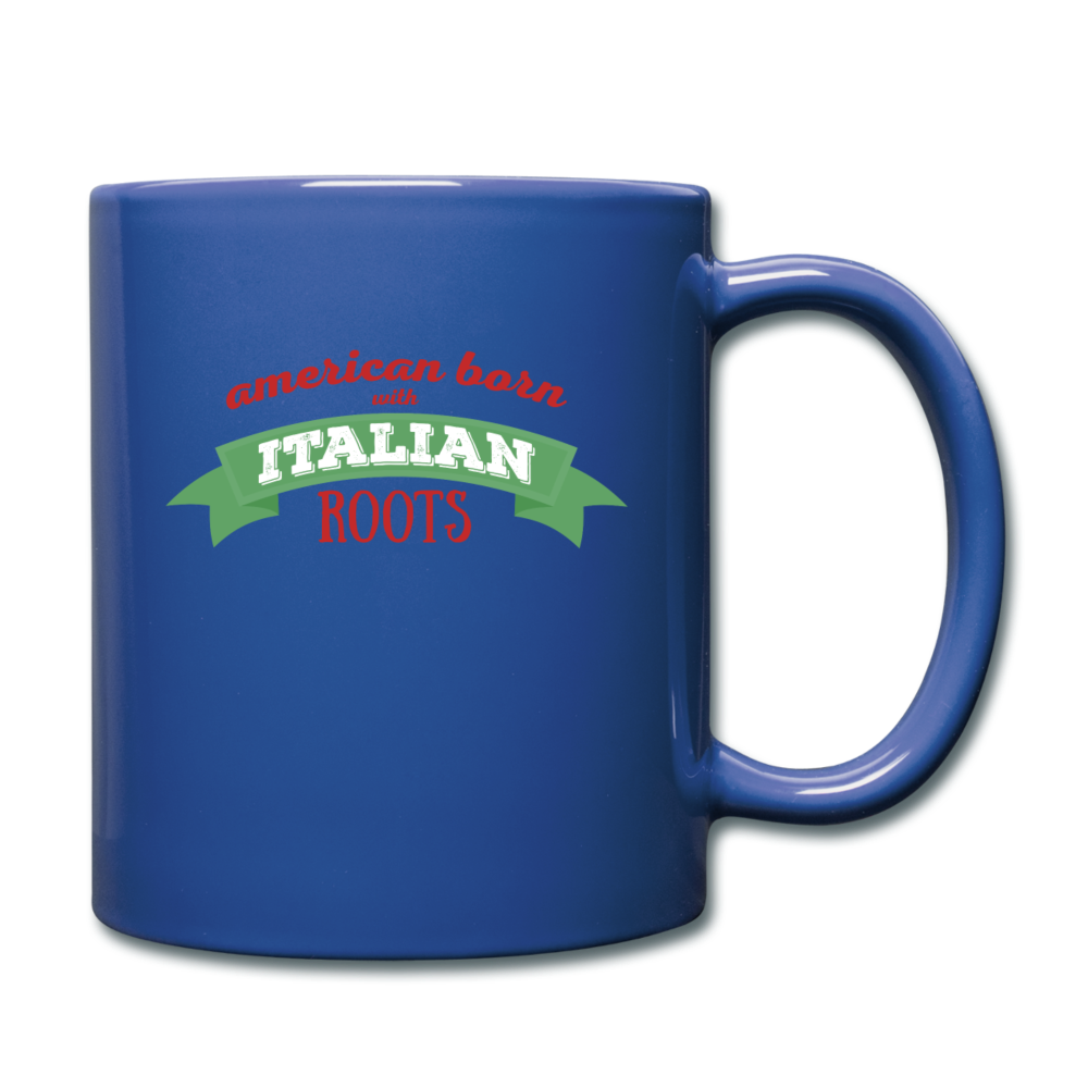 American born with Italian roots Full Color Mug 11 oz - royal blue