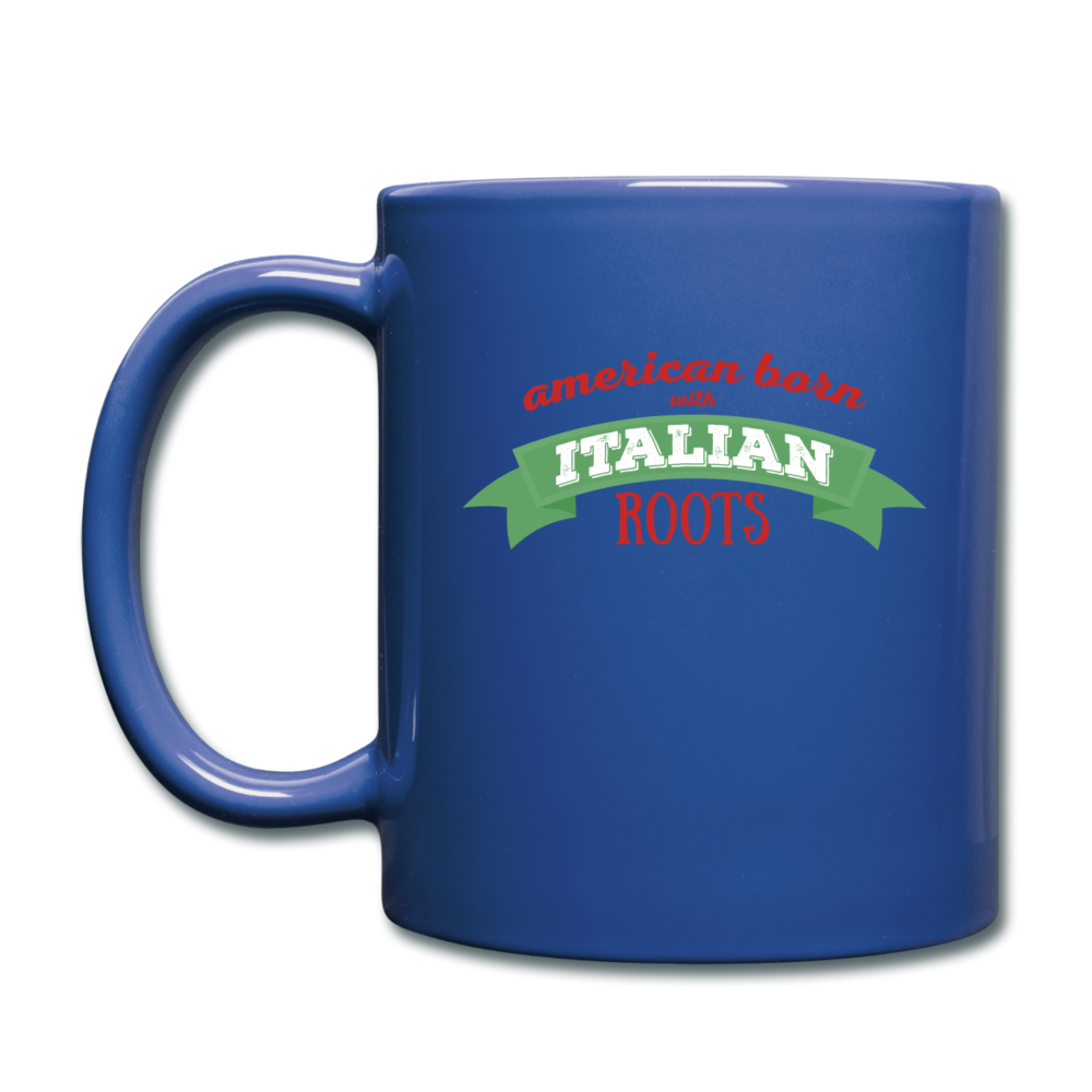 American born with Italian roots Full Color Mug 11 oz - royal blue