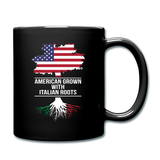 American Grown with Italian Roots Full Color Mug 11 oz - black