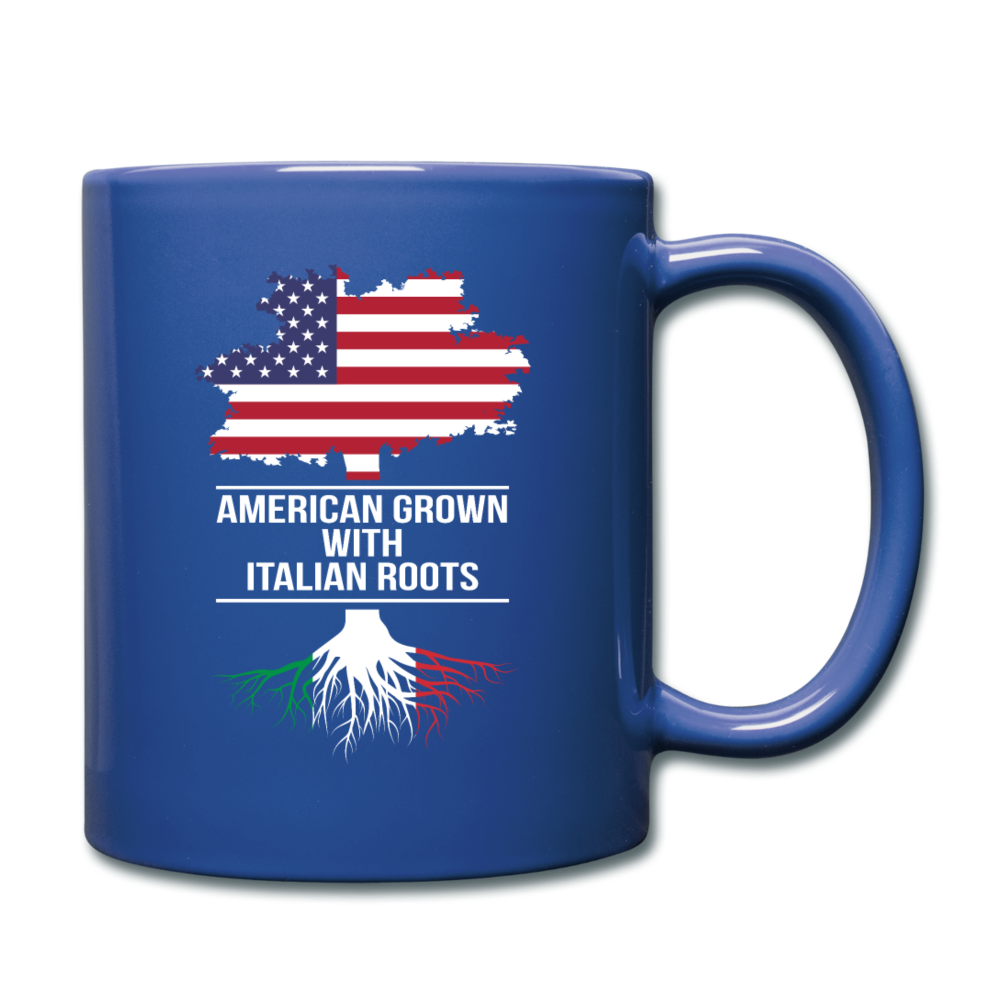 American Grown with Italian Roots Full Color Mug 11 oz - royal blue
