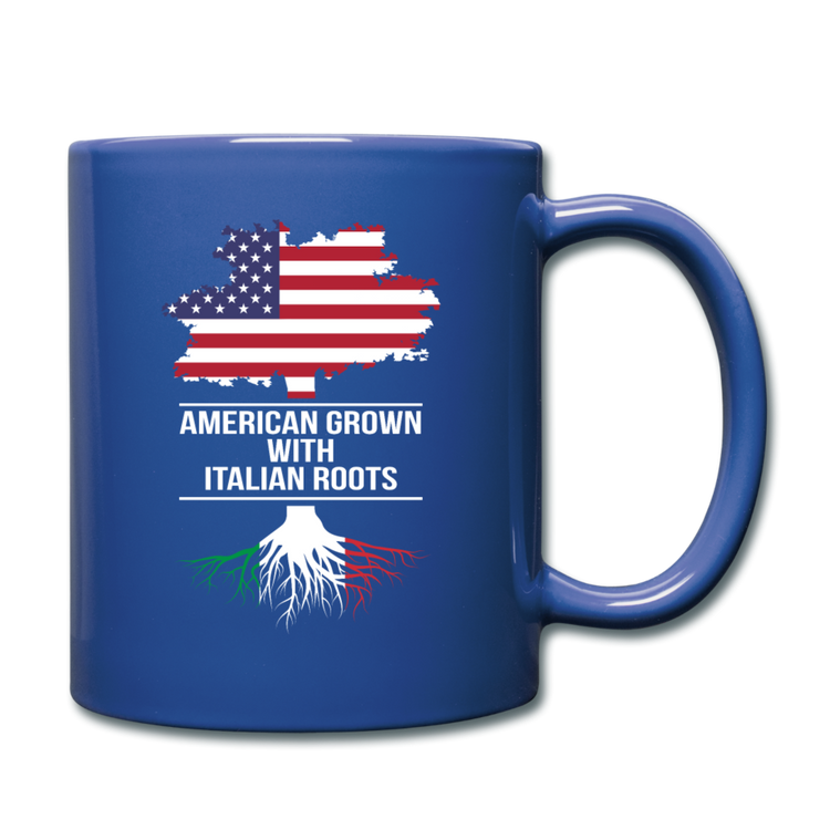 American Grown with Italian Roots Full Color Mug 11 oz - royal blue