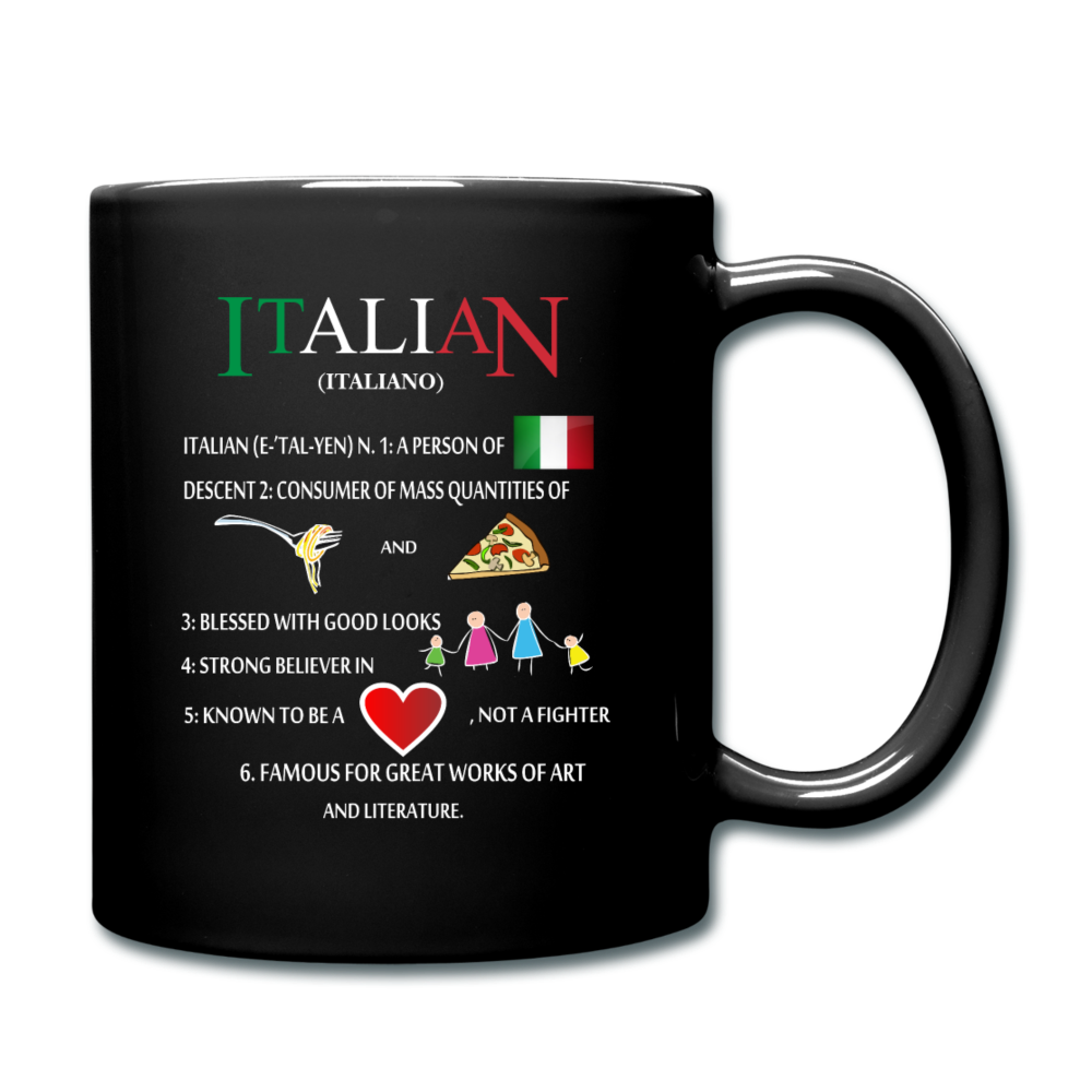 Italian (Italiano) noun Full Color Mug 11 oz - black