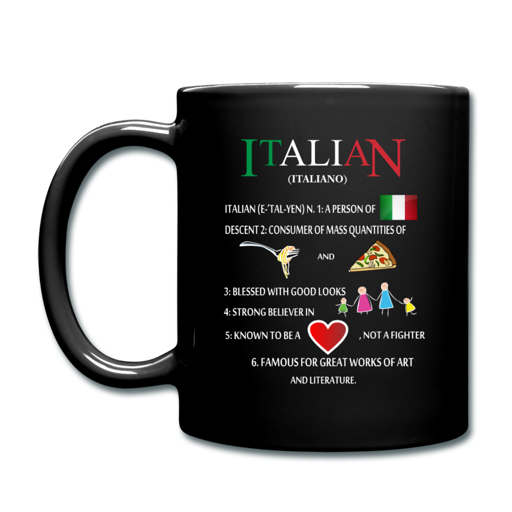 Italian (Italiano) noun Full Color Mug 11 oz - black
