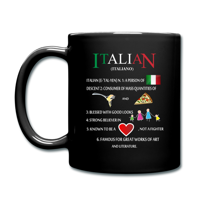 Italian (Italiano) noun Full Color Mug 11 oz - black