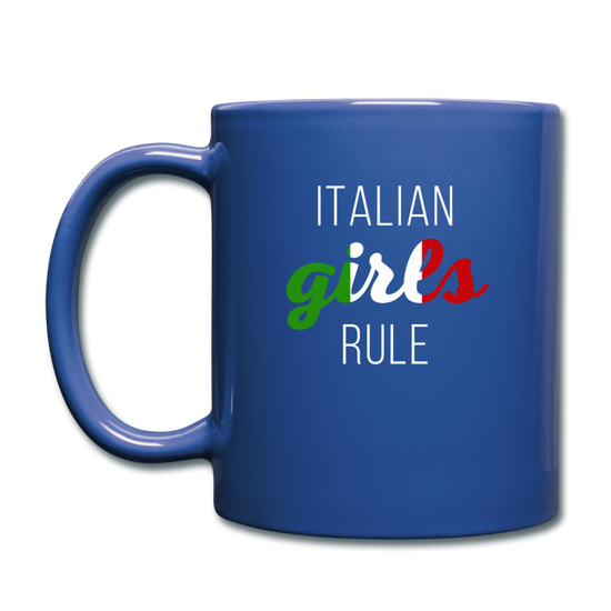 Italian girls rule Full Color Mug 11 oz - royal blue