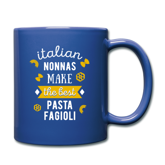 Italian nonnas make the best pasta fagioli Full Color Mug 11 oz - royal blue