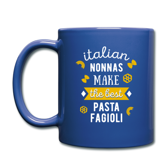 Italian nonnas make the best pasta fagioli Full Color Mug 11 oz - royal blue