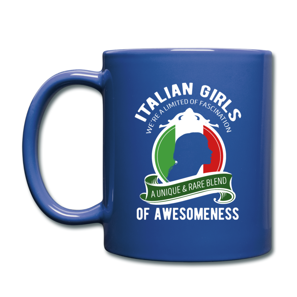 Italian Girls a unique & rare blend Full Color Mug 11 oz - royal blue