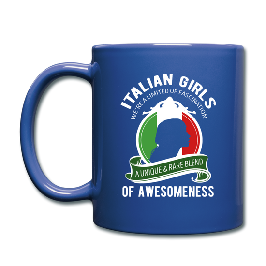 Italian Girls a unique & rare blend Full Color Mug 11 oz - royal blue