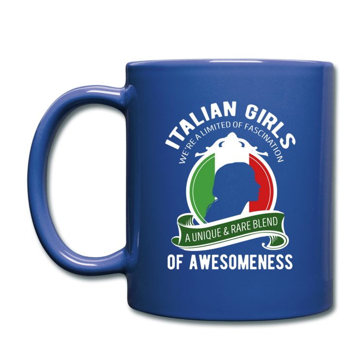 Italian Girls a unique & rare blend Full Color Mug 11 oz - royal blue