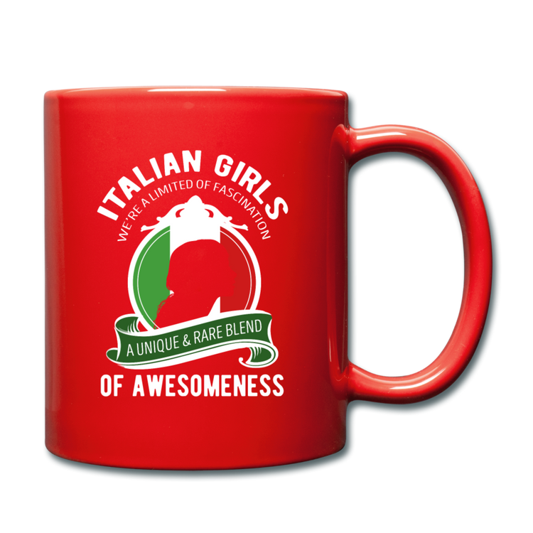 Italian Girls a unique & rare blend Full Color Mug 11 oz - red