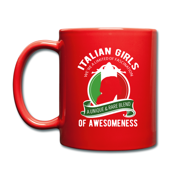 Italian Girls a unique & rare blend Full Color Mug 11 oz - red