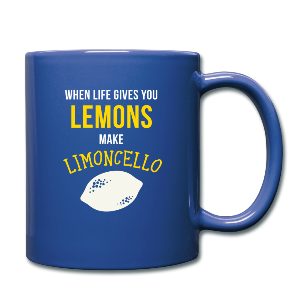 When life gives you lemons make Limoncello Full Color Mug 11 oz - royal blue