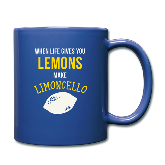 When life gives you lemons make Limoncello Full Color Mug 11 oz - royal blue