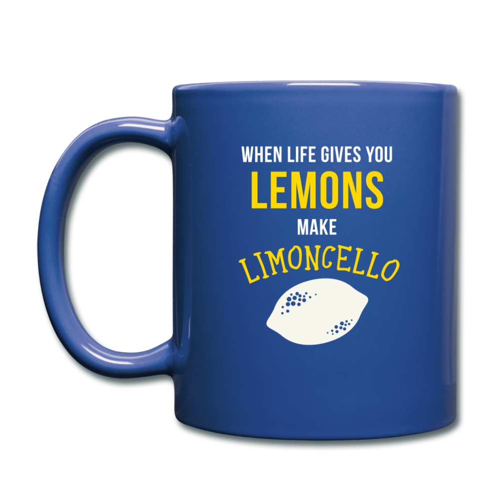 When life gives you lemons make Limoncello Full Color Mug 11 oz - royal blue