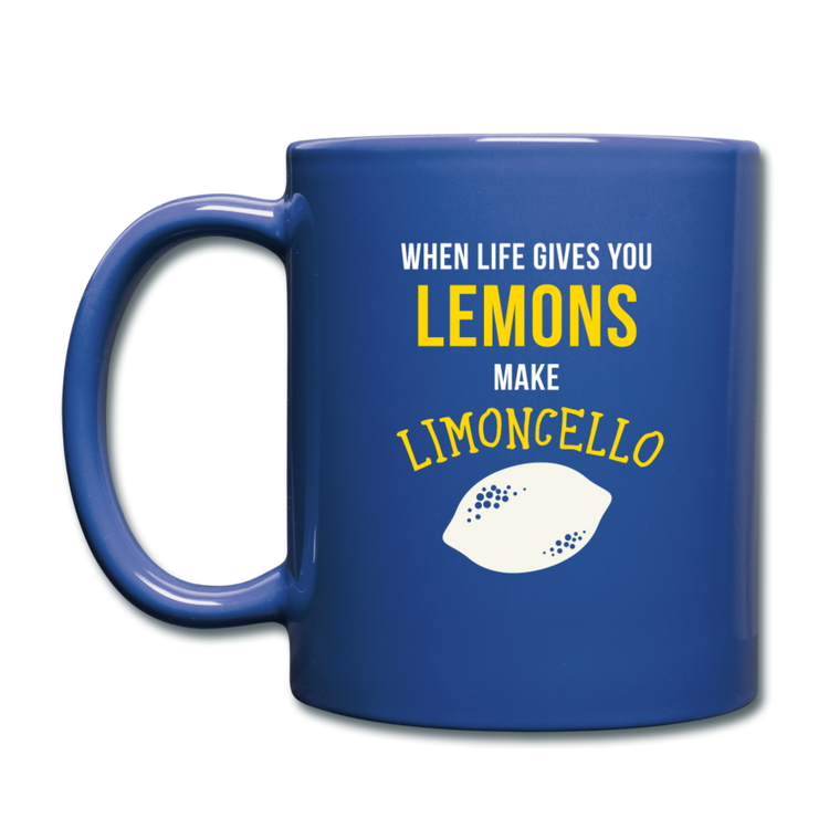 When life gives you lemons make Limoncello Full Color Mug 11 oz - royal blue