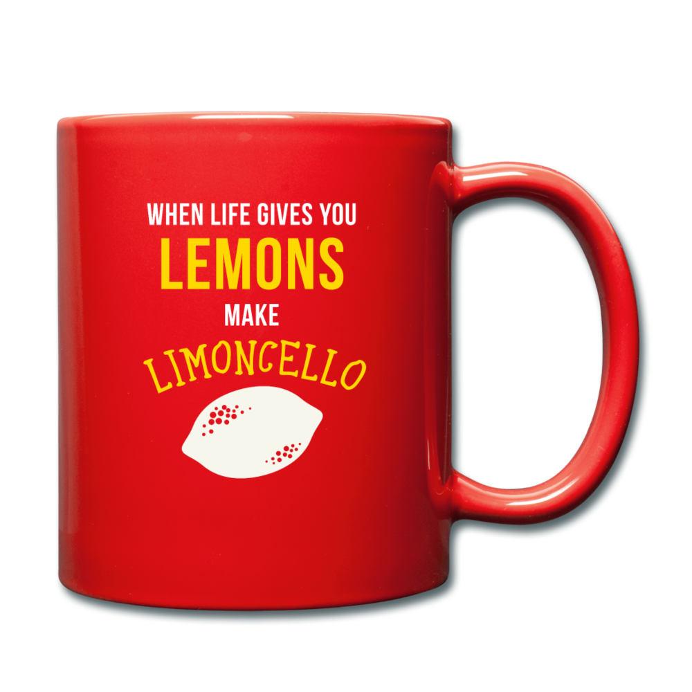 When life gives you lemons make Limoncello Full Color Mug 11 oz - red