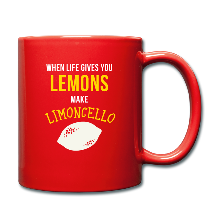 When life gives you lemons make Limoncello Full Color Mug 11 oz - red