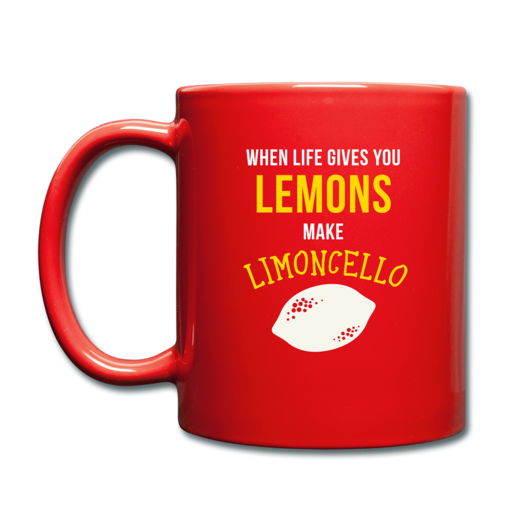 When life gives you lemons make Limoncello Full Color Mug 11 oz - red