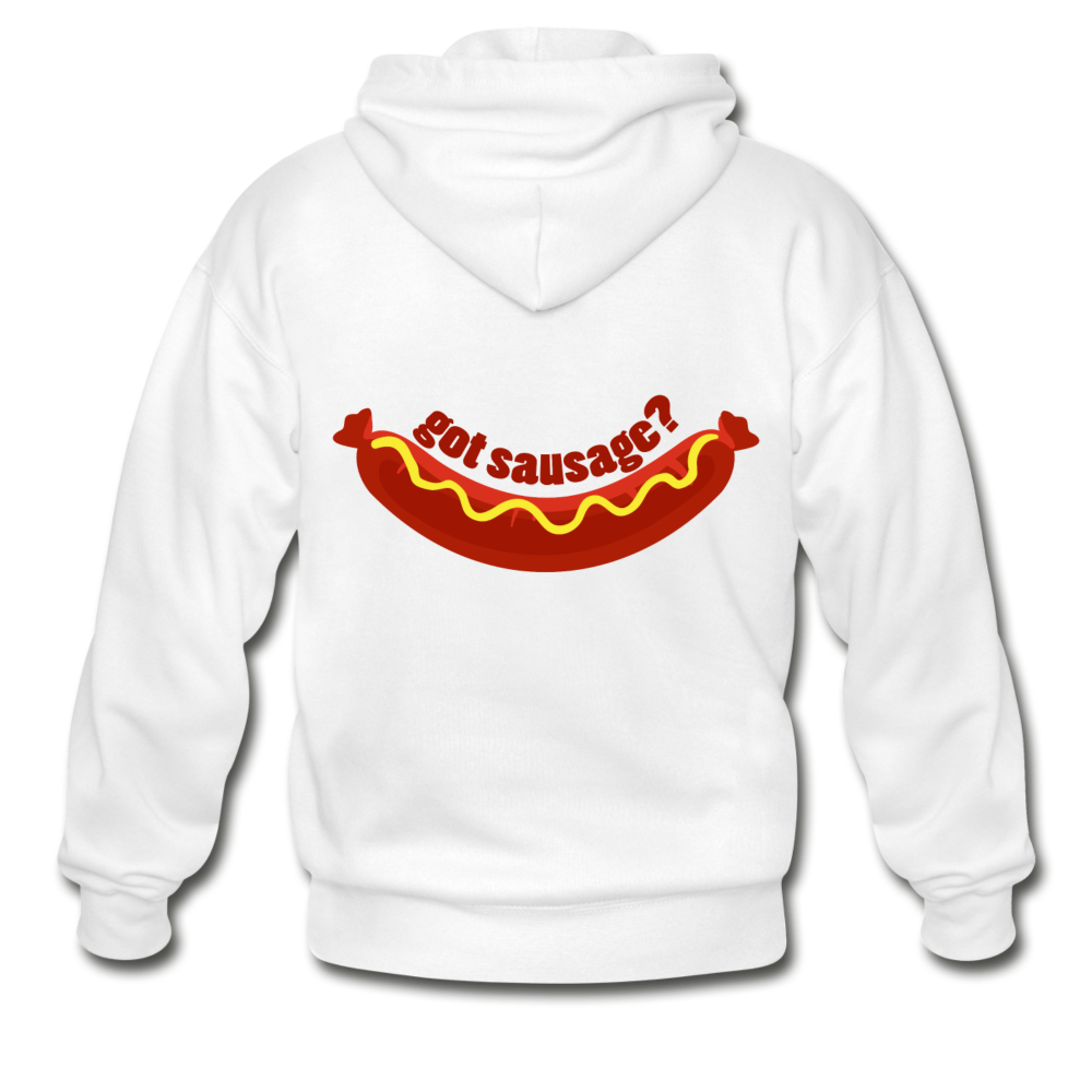 Got Sausage? Unisex ZIP Hoodie - white