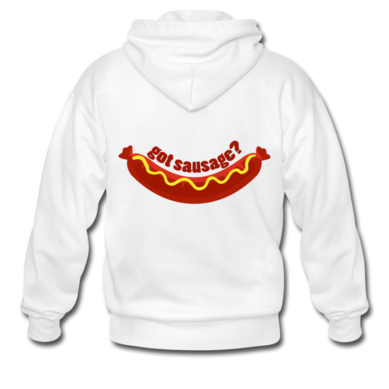 Got Sausage? Unisex ZIP Hoodie - white