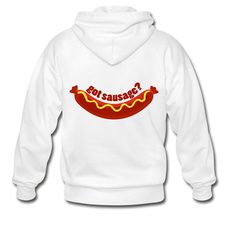 Got Sausage? Unisex ZIP Hoodie - white