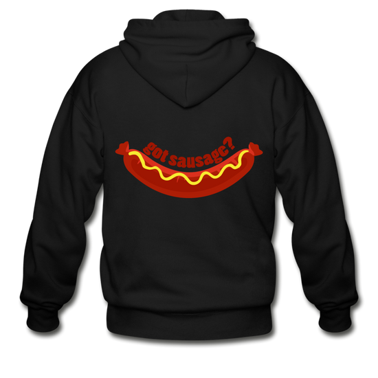 Got Sausage? Unisex ZIP Hoodie - black