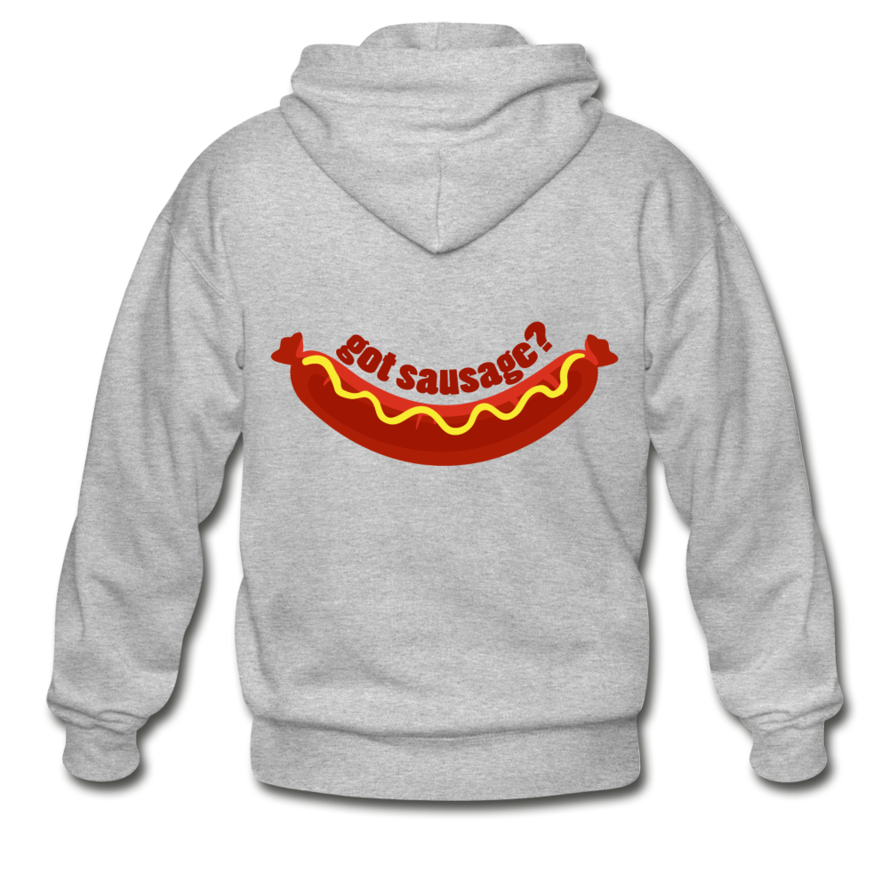 Got Sausage? Unisex ZIP Hoodie - heather gray