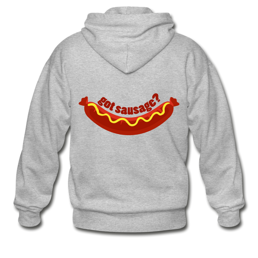Got Sausage? Unisex ZIP Hoodie - heather gray